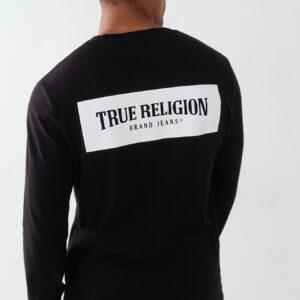 TRUE RELIGION LONG SLEEVE CRAFTED LOGO TEE