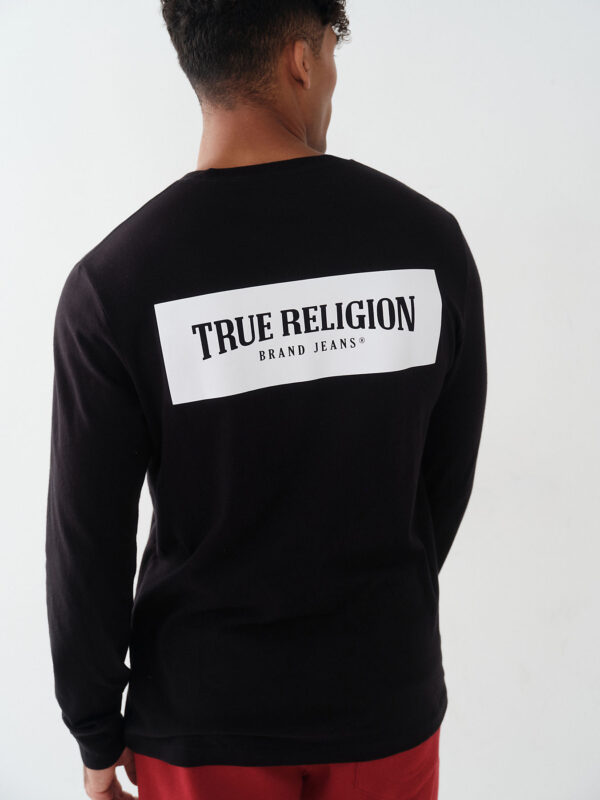 TRUE RELIGION LONG SLEEVE CRAFTED LOGO TEE